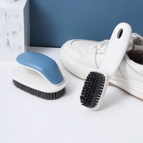 Soft Bristle Laundry Brush for Shoes, Clothes, Hats (Yellow) | Multi-purpose soft bristle brush removes stains from shoes, clothes and hats for laundry, countertop and bathtub cleaning. - color: Yellow