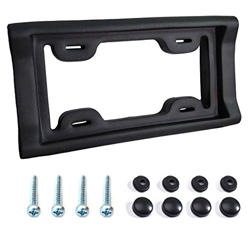 AR-PRO Ultimate License Plate Bumper Guard Screws Included - 2.3" Thick Rubber License Plate Mount Protects Bumper from Scratches and Dents - Universal Fit for Cars, Trucks, SUVs, and Vans - size: 1 Pack - Standard (2.3" Thick)