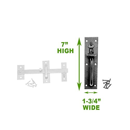 Renovators Supply Manufacturing Black Iron Norfolk Thumb Door Latches Traditional 7" H Suffolk Thumb Gate Or Door Latches Black Powder Coated Two Sided Colonial Locks with Mounting Hardware Pack of 2 - color: Black Iron Norfolk, size: Pack of 2