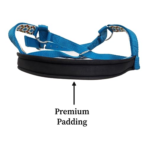 Double Layer Heavy Duty Padded Overlay Printed Nylon Cow Halter - 6 Month Warranty - color: Red Aztec and Red, size: Large (Cow)