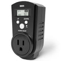 EconoHome Digital Plug in Thermostat - Programmable Thermostat with LCD Screen, Temperature Control & Power Buttons - Compatible with Wall Mount & Portable Heater, Air Cooler, Greenhouse Fans - color: Black, size: Digital Control