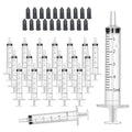 5ml Syringes with Caps (20 Pack) - size: 5ml - 20pcs