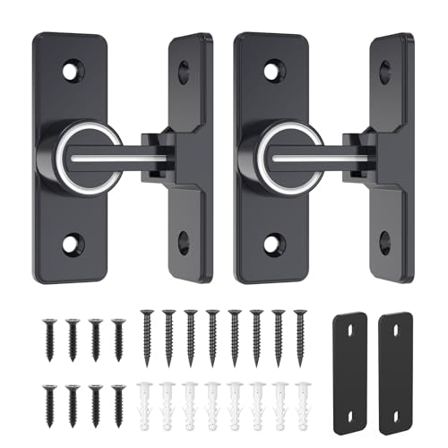 Barn Door Lock Hardware, 90 Degree Flip Latch Privacy Lock, Luminous-2PCS | Heavy Duty Zinc Alloy Sliding Barn Door Latch for Bathroom, Bedroom, Closet, Garage, Shed and Gate - color: Luminous-2PCS