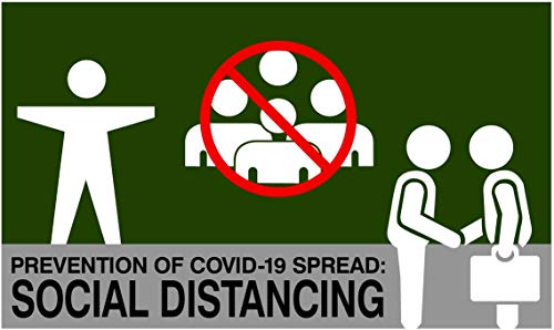 NoTrax 194 Safety Message Mat, French - Social Distancing - Distance Sociale en Practique, 4'x6',Green, 194SSD46FL - color: Green, style: French - Social Distancing - Distance Sociale en Practique