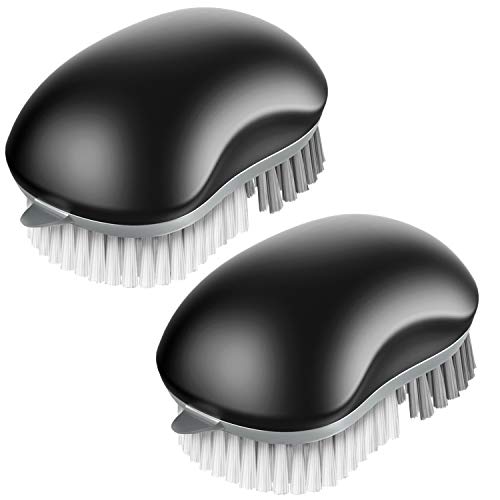 MR.SIGA Fruit and Vegetable Cleaning Brush with Non Slip Comfortable Grip | Potato scrubber brush, non slip fruit scrub brush - color: Black