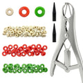 Goat Banding Kit, Livestock Castration Bander with Stainless Steel Expander Pliers, 120Pcs 2 Sizes Castrator Rings and Ring Installation Tool for Goats, Lambs, Calves, Sheep, Piglets - style: Pliers，60-S, 60-M