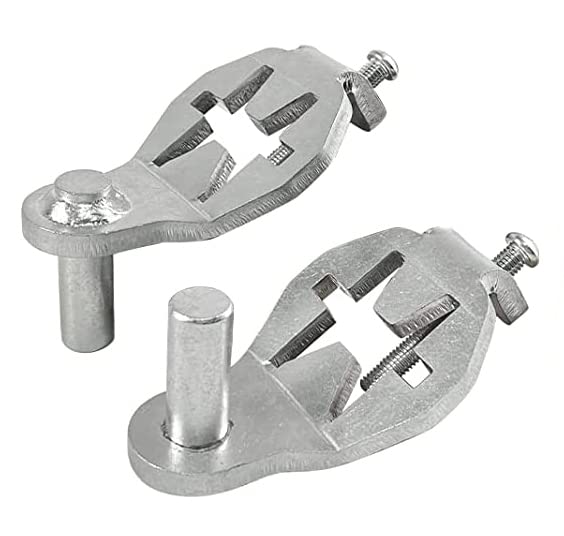 T-Post Gate Hinge Pins - Heavy Duty Gate Hanger, Hang a gate from a Metal T Post, Steel Gate Hinges Target Hanger for Farm Gate, Garden & Backyard Gate, Easy to Install. (Patent)