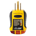 Sperry Instruments GFI6302 GFCI Outlet / Receptacle Tester, Standard 120V AC Outlets, 7 Visual Indication / Wiring Legend, Home & Professional Use, Yellow & Black | 120V AC 3-Wire Plug-In Electrical Tester w/ 3 LED Lights Showing 7 Wiring Conditions (Form