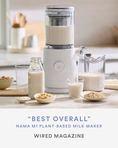 Nama M1 - Plant-Milk Maker - Homemade oat and nut milk - White | Homemade Oat and Nut Dairy Alternative - Barista Quality Creamy Texture - Blends and Strains in Minutes - Easy to Clean - color: White