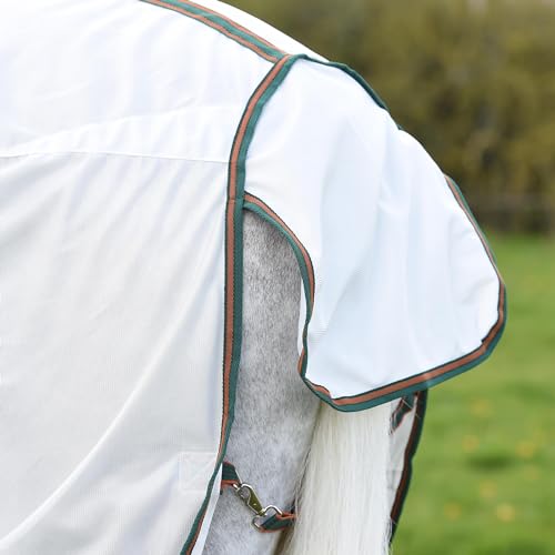 WeatherBeeta ComFiTec Tyro Mesh Combo Neck, White/Green/Burnt Orange, 51" - size: 51"