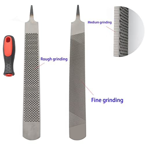 18 Inch Hoof Rasp, Horseshoe File with Rubber Handle, Carbon Steel Farrier File Tool, Suitable for Horse/Goat/Cow/Donkey/Animal Hooves, Strong
