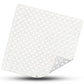 Square Shower Mat Non Slip, 27" x 27" Large Shower Mats for Inside Shower, Soft TPE Shower Floor Mat with Suction Cups and Big Drain Holes, Anti Slip Shower Stall Matt, White - color: White