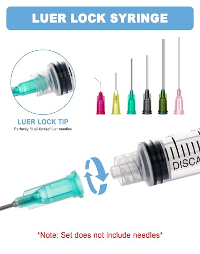 5mL Syringes without Needle, Sterile, Individually Wrapped | Luer Lock Syringe with Cap, Accurate Liquid Measurement for Lab Use and Home Care, 10 Pack - style: 5ML