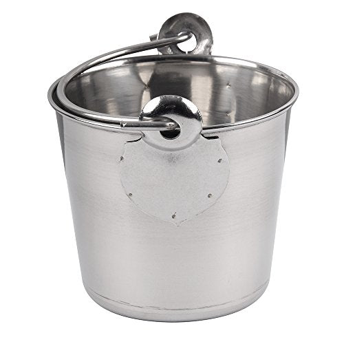 Lindy's 1-Quart Stainless Steel Bucket, Durable Seamless Bucket for Many Home Tasks, Carry Water or Milk, Fill with Food, Use as a Flower Pot, Cleaning Bucket, Table Centerpiece and Much More - size: 1 quart