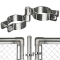 2 Pack 2-3/8" x 2-3/8" Chain Link Fence Gate Hinge, 304 Stainless Steel Heavy Duty Male Female Post Hinges with Bolts and Nuts - color: 2-3/8", size: 2-3/8"