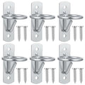 6 Pcs Bucket Hooks for Horses Metal Equestrian Water Bucket Hook Hangers Horse Stalls Feed Barn Farmhouse Supplies,Silver