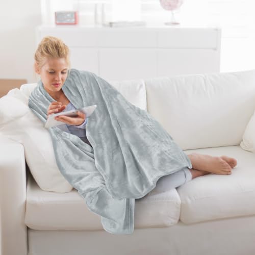 Utopia Bedding Soft Fleece Bed Blanket Throw Size Light Grey (50x60 Inch) | Microfiber Plush Warm Lightweight Breathable Cozy Blanket Anti-Static, All Season Use, Gift for Women and Men - color: Light Grey, size: Throw (50x60 Inch)