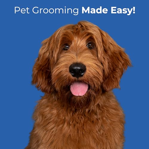 Pet Grooming Scissors Set - Round Tip Shears for Dogs & Cats | Professional-Grade Fur Trimming Shears Safely Cut Dog or Cat Hair. Set of 2.
