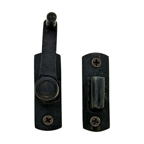 Renovators Supply Manufacturing Door Latch 2 in. Oil Rubbed Bronze Gate Latch/Barn Door Latch Lock with Mounting Hardware - color: Oil Rubbed Bronze