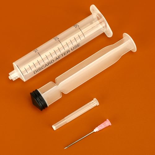 3 Pack 30ml Syringes with Needle 18G 1.5”, Sterile Luer Lock Syringe Individually Sealed for Labs, Liquid Measuring,Oil, Glue Applicator - style: 30ml