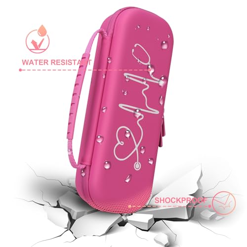 BOVKE Stethoscope Case for 3M Littmann Classic III/Cardiology IV–Raspberry | Lightweight II S.E/ MDF Acoustica Stethoscopes Hard Bag, Medical Supplies Case for Nurses, Doctors, Nursing School Essentials - color: Raspberry