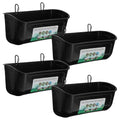 4 Pack Hanging Chicken Feeder Plastic Supplies with Metal Clips for Poultry