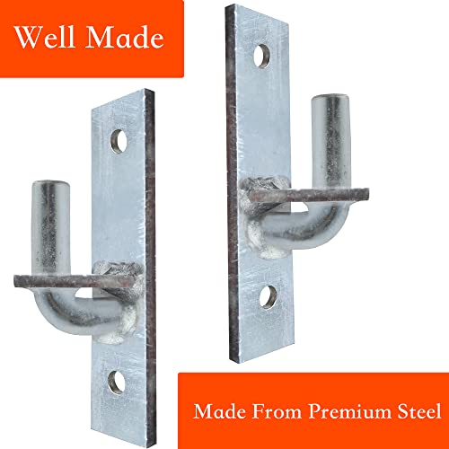 Wall Mount Gate Hinge, Sturdy Fence Gate Hinges Fence Post Chain Link Gate Hinge. 2 Pack Sturdy Wall Mount Gate Hinges with 5/8 Hinge Pin - color: Silver（2）