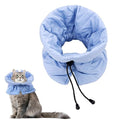 Adjustable Recovery Collar - Lightweight | Waterproof & Soft for Cats & Dogs - Prevents Licking Wounds (S) - color: light blue