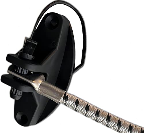 100 Pack Wood Post Pinlock Nail-On Insulators for Hi-Tensile, Heavy- Duty Fencing Wire Polywire Rope, Black，for Electric Fence Gate Livestock Fence Agricultural Fencing and Pasture - style: PK100 Pinlock Insulators,Black