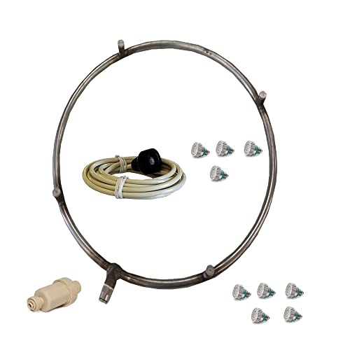Fan Mist Kit - Low Pressure Misting Ring - DIY Fan Mist Ring with Brass/Stainless Steel Nozzles (Mist Fan Ring - Stainless Steel - 12 Inch Diameter)