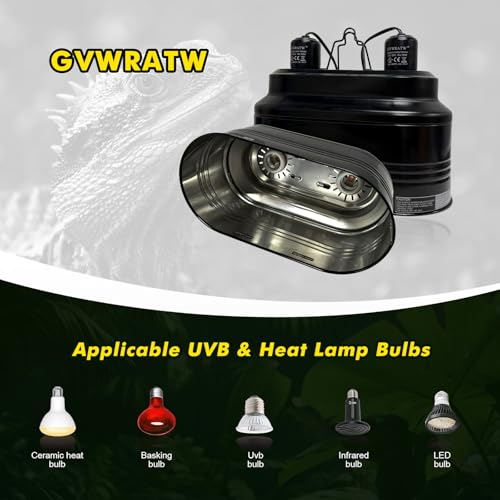 Reptile lamp, Maximum 160W Each Reptile hot lamp Comes with a Separate Switch, Suitable for Lizards, Turtles, Snakes, and Amphibians.