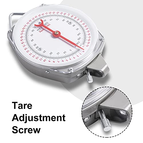 Mechanical Hanging Scales 110lbs/50kg with Calf Sling | Weighing Sling for Calves Lambs Goats Newborn Livestock Dogs, High Accuracy Large Display Spring Dial Weight Scale - color: B2:Gray Hanging Scale 110lbs/50kg&Calf Sling