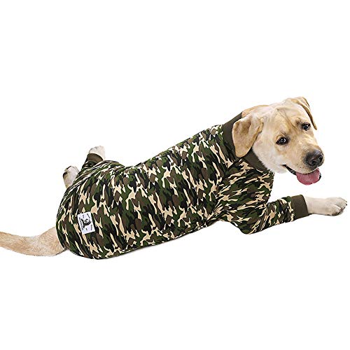 Dog Surgery Recovery Suit Female Male for Dogs After Surgery Medium Large Dogs Onesie Dog Pajamas Pjs Clothes (Camo, 28 (Chest 26.77 in | Backlength 18.11)) - color: Camo, size: 28 (Chest 26.77 in | Backlength 18.11)