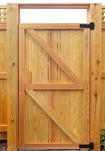 National Hardware N166-030 6-in Mountain Modern T Black Gate Hinge, 2 Count