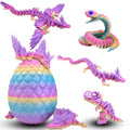 5 Pcs，12" 3D Printed Rainbow Dragon Eggs,Dinosaur Egg,Crystal Dragon Toys,Snake Eggs, Animals,Fidget Toy,Desk Executive Toy，Easter Eggs Basket Stuffers,Toys for Boys Kids Teen 5-7 4-6 8-12 - color: Pp-05