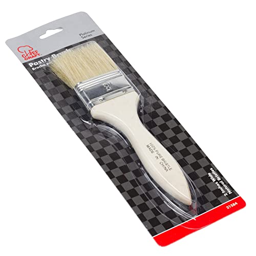 Chef Craft Select Wooden Handle Pastry Brush, 7.5 inches in length 2 inch width, Natural - size: 7.5 inches in length 2 inch width