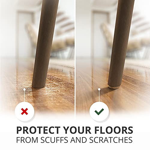 Felt Furniture Pads X-PROTECTOR 133 PCS Premium Furniture Pads - Felt Pads | Furniture Feet Wood Floor Protectors - Protect Your Hardwood & Laminate Flooring! Brown and Beige - size: 133 PCS Brown & Beige, Round & Square