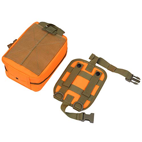 Medical Molle Pouch Tactical - 1000D Nylon First Aid Pouch, Big Capacity EMT Pouch Utility, Heavy Duty Military Grade Rip-Away Ifak Pouch for Home and Outdoor Activities（Bag Only - color: Orange