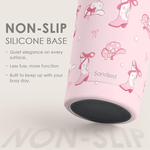 SANDJEST Cowgirl Tumbler 20oz, Stainless Steel Travel Cup with Lid, Insulated Coffee Mug, Cowgirl Gifts for Women Girls Friends Sisters on Birthday Christmas (Pink) - color: Cowgirl 1