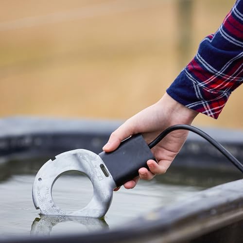 Farm Innovators C-500 Submergible Cast Aluminum Utility Water De-Icer, Powered at 500 Watts with 50 Gallon Capacity for Versatile Farm Use | Thermostatically controlled heater operates only when necessary, cast aluminum construction, plastic-safe