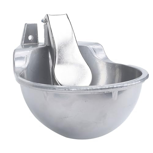 Fabater Livestock Water Bowl, Livestock Push Paddle Automatic Metal Waterer, Easy Installation Drinking Water Trough for Horse, Goat, Sheep, Cattle