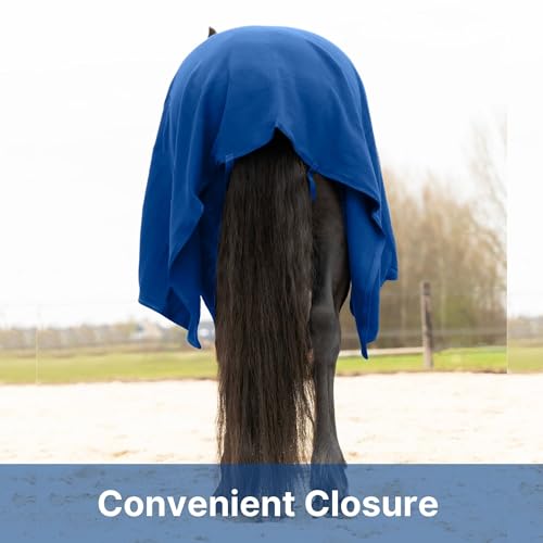 RESISTANCE Long Lasting & Warm Soft Fleece Square Cooler for Horse (Royal Blue, 90"x80") - color: Royal Blue
