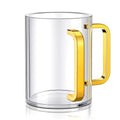 Dingion Judaica Hand Washing Cup for Netilat Yadayim,Clear, Gold Handle | Clear Acrylic Judaica Hand Washing Cup Stable Dual Gold Handles 5 Inch Netilat Yadayim Cup Traditional Jewish Ritual Kohanim - color: Clear, Gold Handle