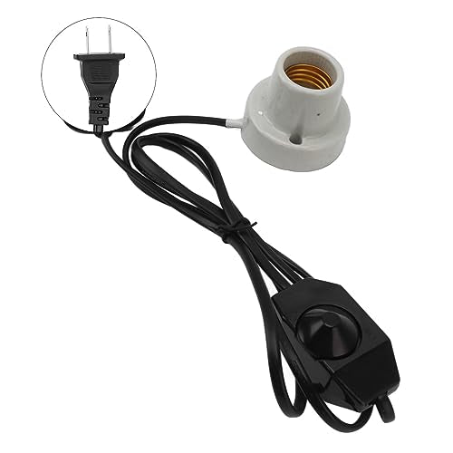 Jeffergarden Ceramic Heat Emitter, E27 Reptile Lamp Stand Pet Heater Bracket Without Bulb Adjustable Turtle Tank Accessories for Habitat Lizard Tortoise (US 120V)