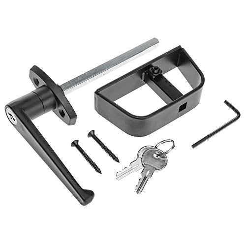 Shed Door Latch L-Handle Lock Kit with 2 Keys, 4-1/2" Stem Shed & Barn Door Lock