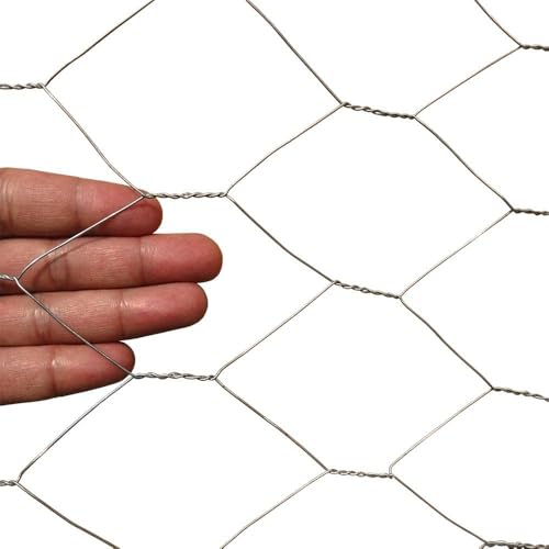 20GA Galvanized 18in x 25ft x 2in Mesh Chicken Wire Hexagonal Poultry Netting - size: 18"x25'- 2" 20GA