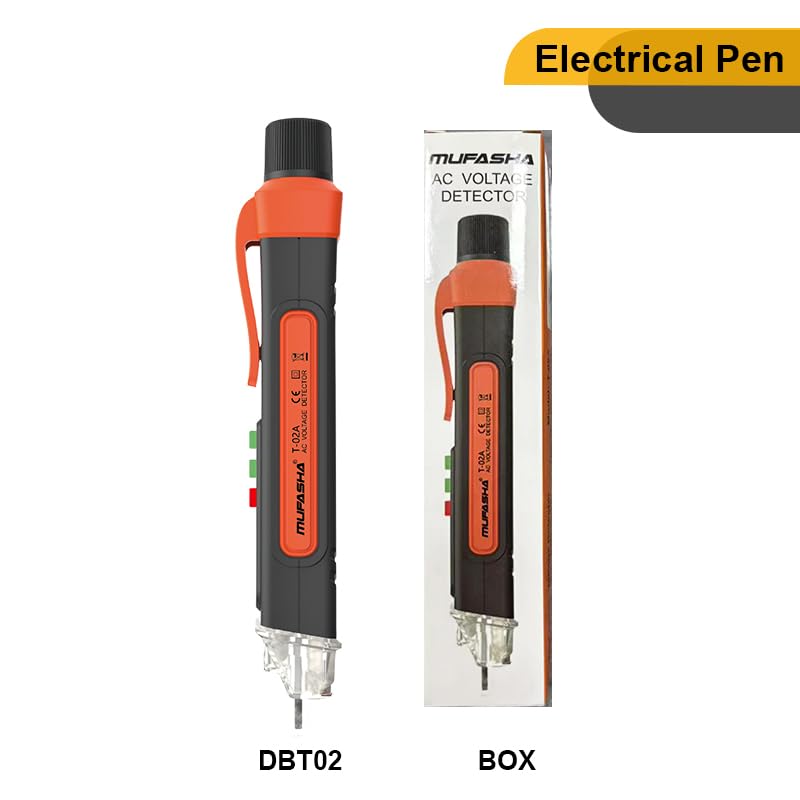 MUFASHA Non-Contact Voltage Tester with LED Flashlight, Buzzer Alarm, AC Voltage Detector Pen,Test Range 12V - 1000V & Live/Null Wire Judgment