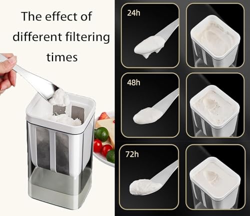 1800MLGreek Yogurt Maker - Ultra Fine Yogurt Strainer ，Reusable Rice Tea Juicing Food Sieve Strainer(L) - size: L