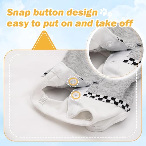 Dog Surgical Suit - Recovery Onesie for Dogs After Surgery, Spayed Female/Male Puppy, Breathable Anti-Lick Clothes, Alternative to Cone(Grey and White-XXS) - color: grey and white, size: XX-Small