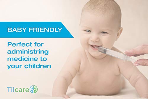 5ml Syringe Without Needle Luer Lock 100 Pack by Tilcare - Sterile Plastic Medicine Droppers for Children, Pets or Adults – Latex-Free Oral Medication Dispenser - Syringes for Glue and Epoxy